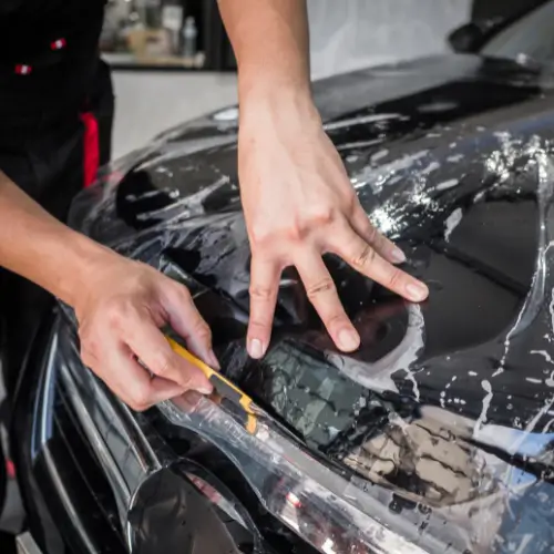 Paint protection film installer